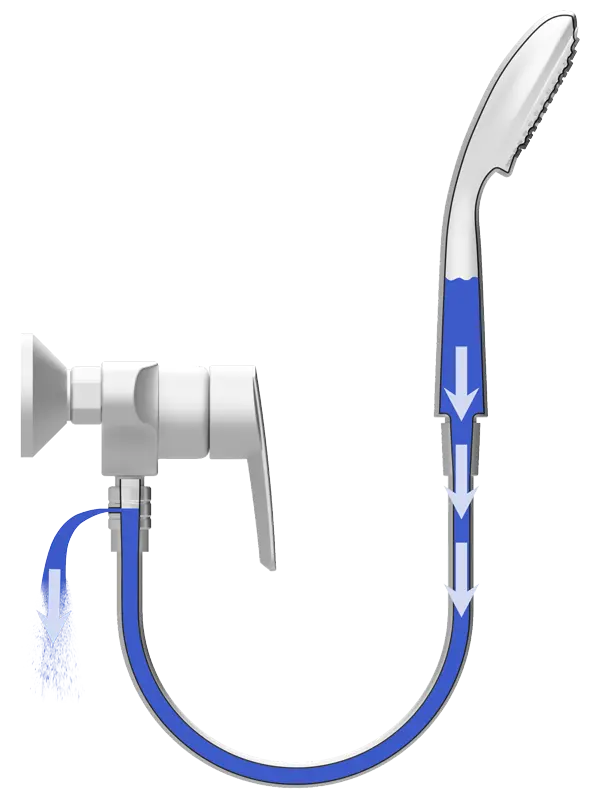 ecoturbino L version | shower head drainage limescale prevention