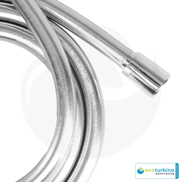 Shower Hose | Hand Shower Hose | Replacement Hose for the Shower Cabin by ecoturbino® | silver
